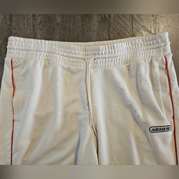 ❌️ Adidas Athletic White & Red Stripe Fleece Jogger Sweatpants - Size 2X NWT ❌️ - Picture 4 of 10